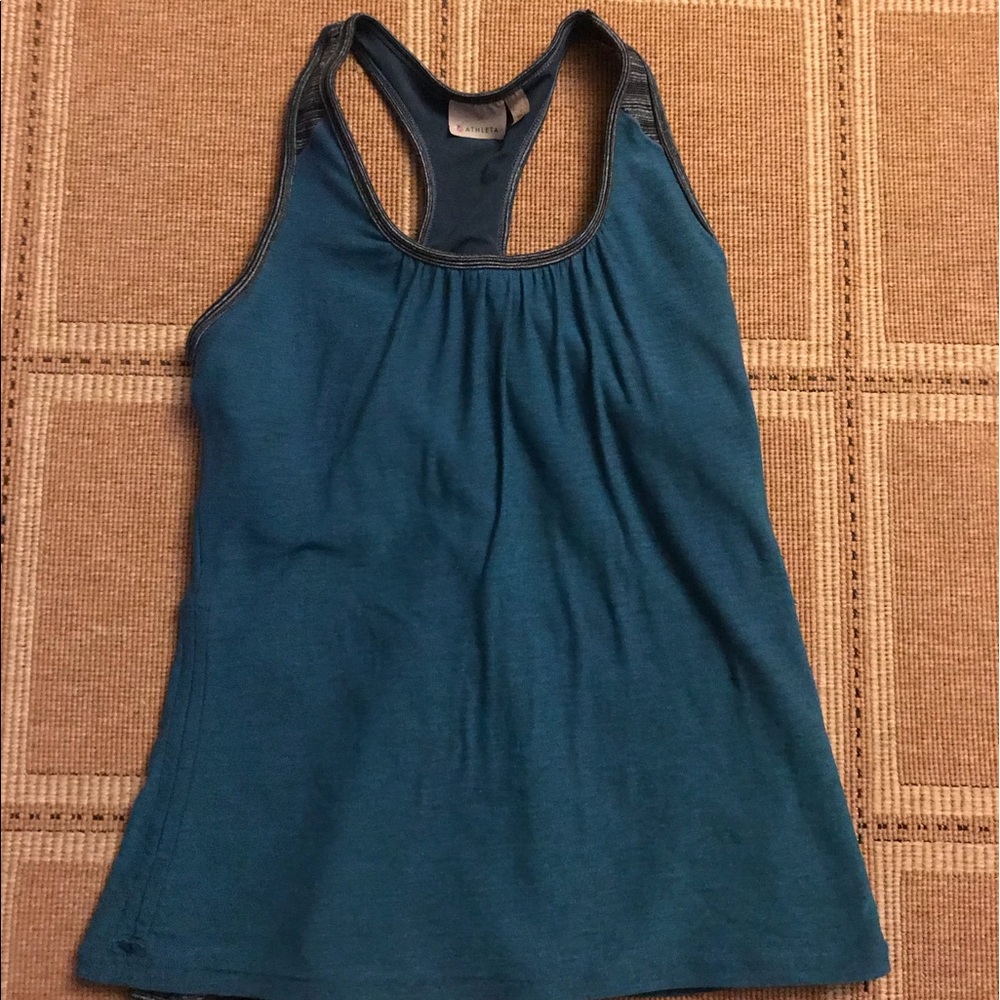 Athleta Tank with built in bra & undershirt Sz L